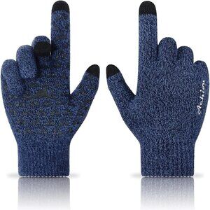 Winter Gloves for Men Women, Touch Screen Texting Warm Gloves Elastic Cuff